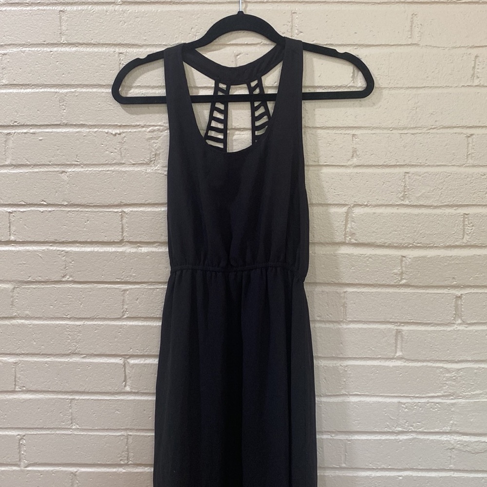 Black Maxi Formal Dress Size Small - The Langford Line - Beautiful Back Cut Out